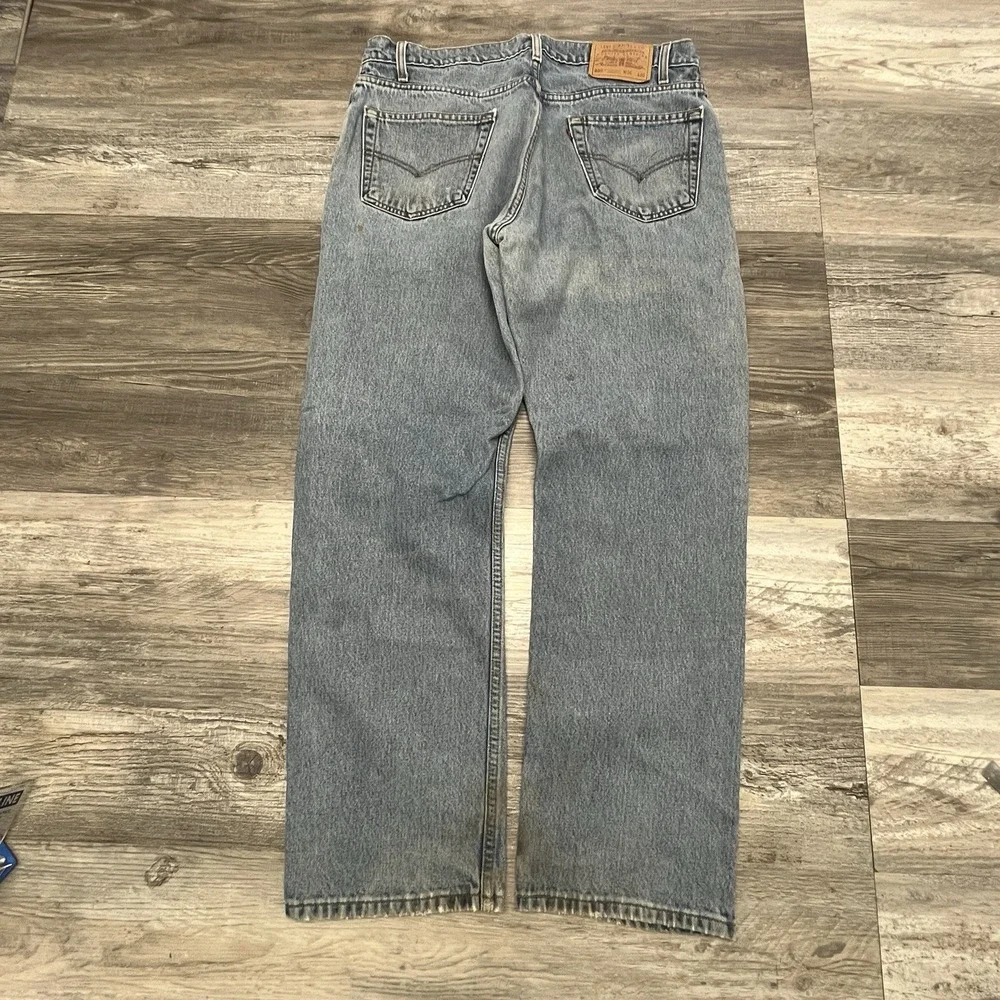 Vintage‎ Levis 550 Grunge Straight Leg Jeans 36 x 30 ( 35x29) Red Tab Paper Tag